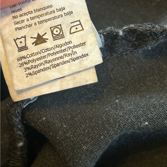 Black Denim Triangle Smocked Back Structured Silver Buttons Tank Top Large - Picture 6 of 7